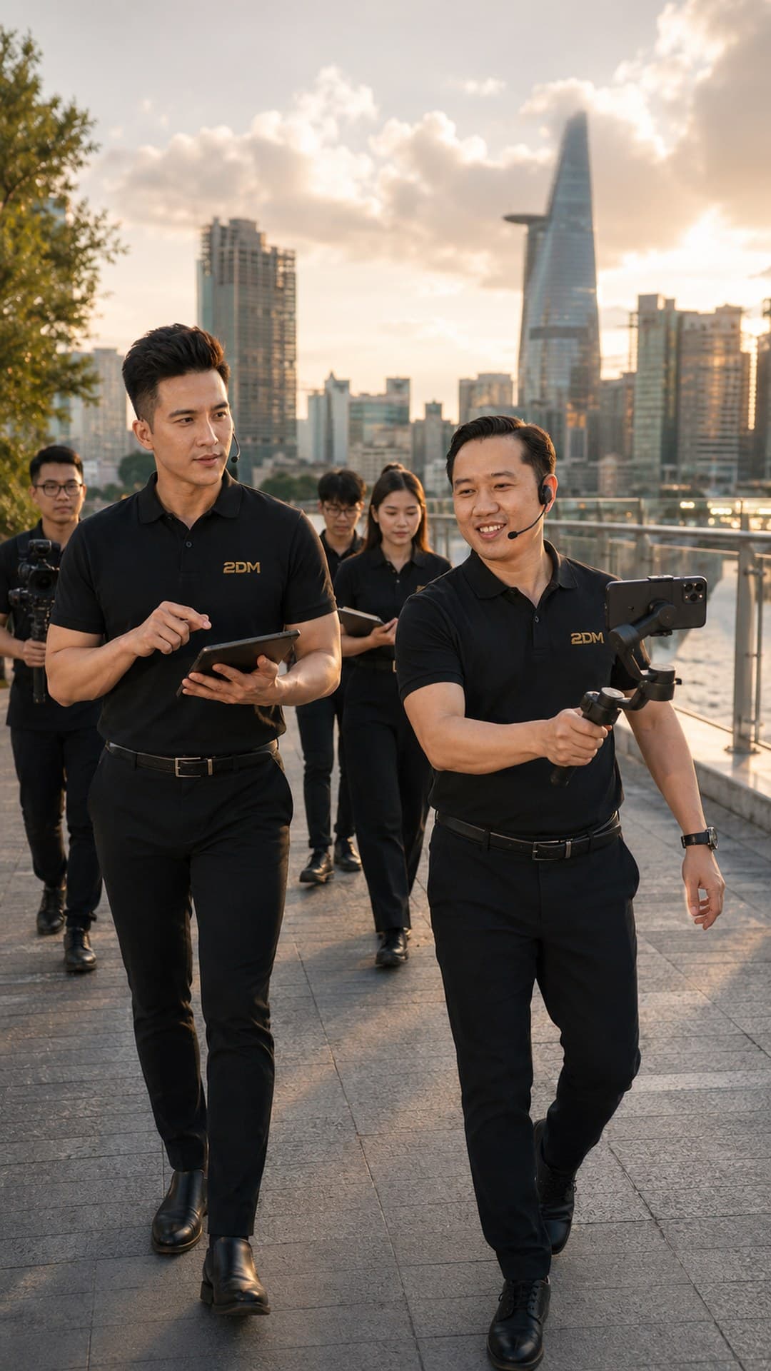 Thực hành gimbal giữa phố đi bộ