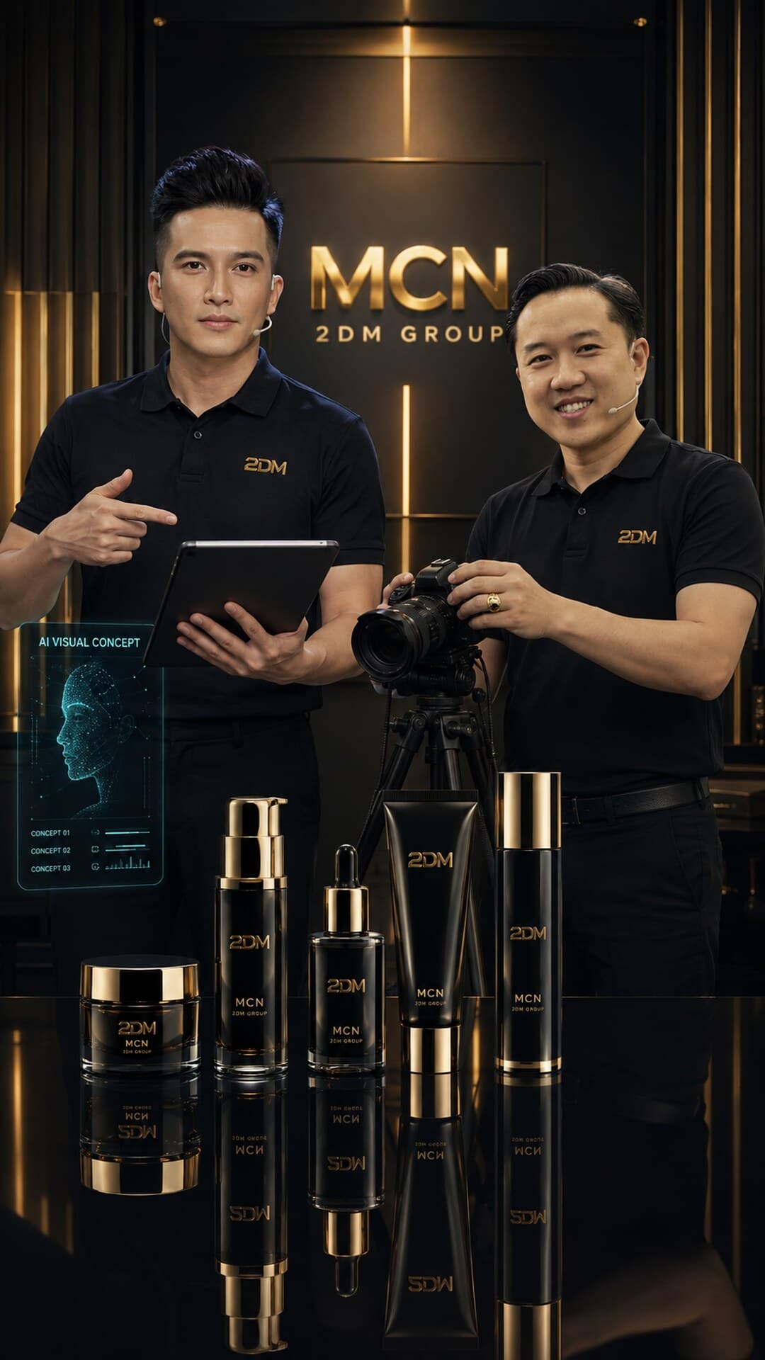 Ngành làm đẹp với phối cảnh phản chiếu