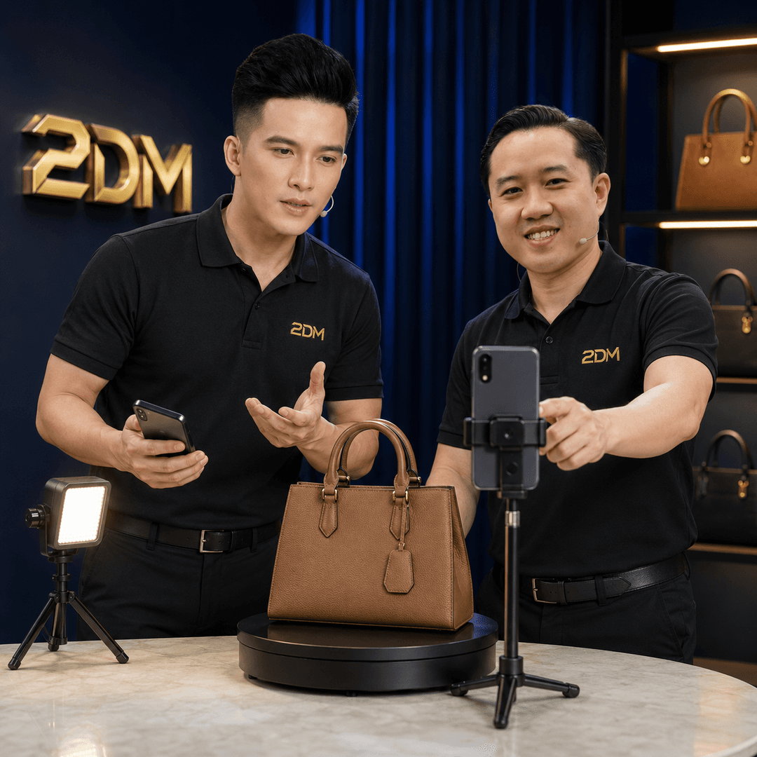 Huấn luyện quay video bán túi xách