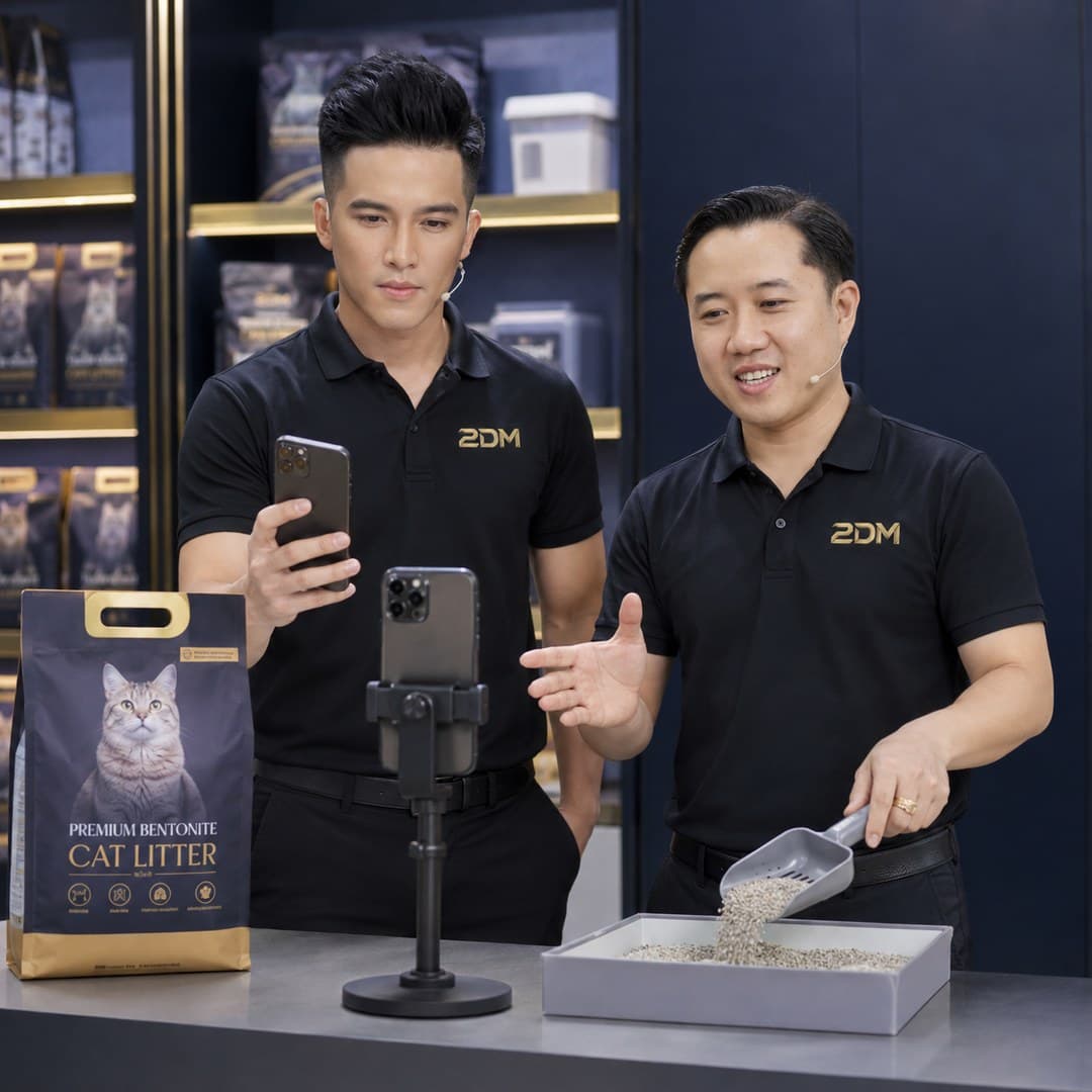 Đào tạo quay video bán cát vệ sinh mèo