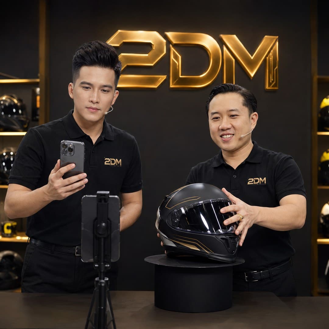 Đào tạo quay video bán nón bảo hiểm