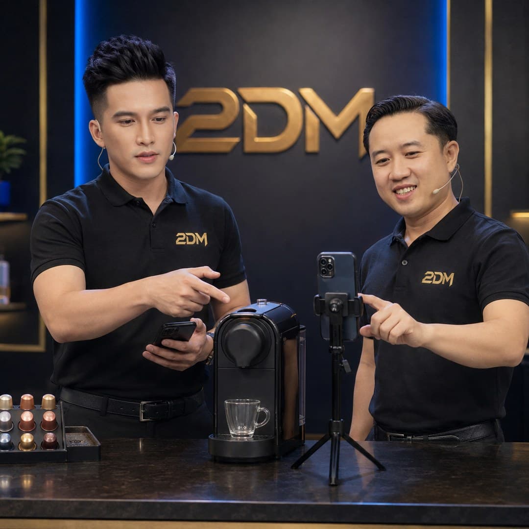 Đào tạo quay video bán máy pha cà phê